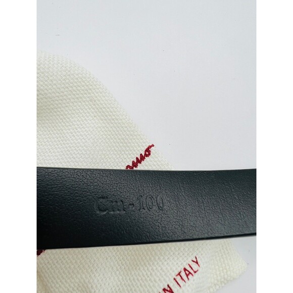 Salvatore Ferragamo Gancini Crystal-Embellished Black Nero Leather Belt  $580 main image 8